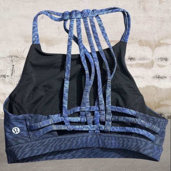 Lululemon Slide With Me Bra in Linear Flux Battleship Multi Size 4 - Picture 4 of 5